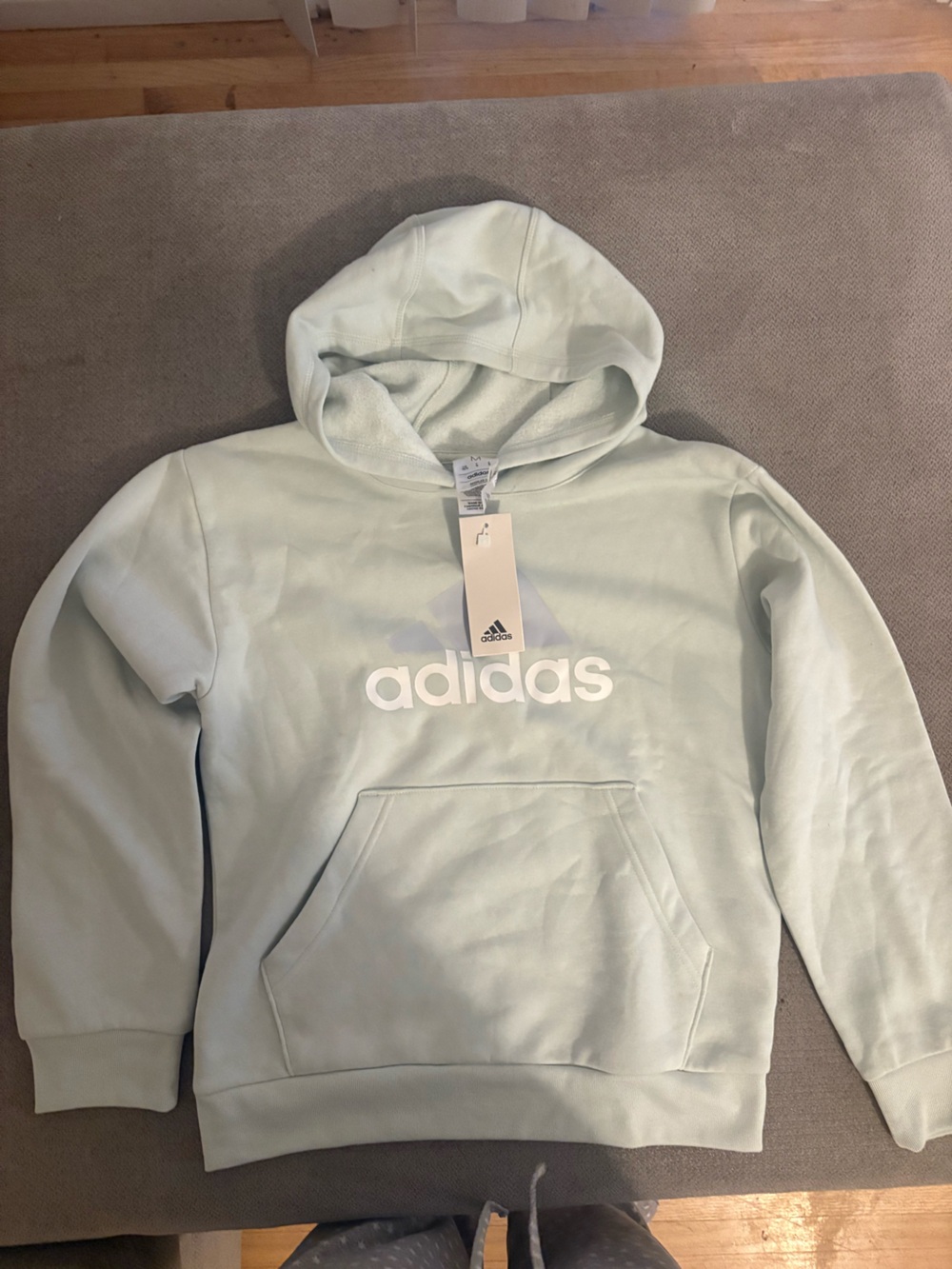 Adidas Light Mint sporty athletic casual Logo Hoodie